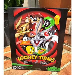 Aquarius LOONEY TUNES “THATS ALL FOLKS!” 1000 Piece Jigsaw Puzzle Complete